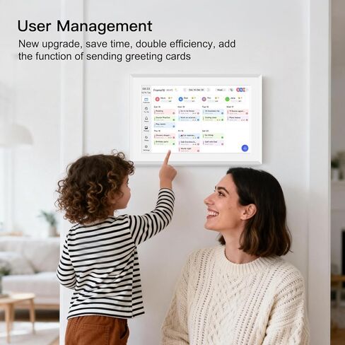 Fotocube 10.1" Digital Calendar Wall Planner Chore Charts and To Do List HD Smart Touch Screen Interactive display Desk Calender for Family Schedules Built-in Digital Photo Frame Function (White, 10.1 inch) in Saudi Arabia