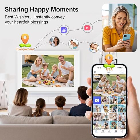 Fotocube 10.1" Digital Calendar Wall Planner Chore Charts and To Do List HD Smart Touch Screen Interactive display Desk Calender for Family Schedules Built-in Digital Photo Frame Function (White, 10.1 inch) in Saudi Arabia