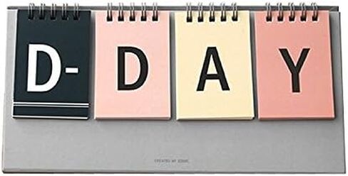 D-Day Perpetual Desk Calendar D-Day Count Down Flip Calendar Desktop Easel Calendar Spiral Bound Calendar Planner, Decorative Stickers Included, 9.84"X4.72" (Multi) in Saudi Arabia