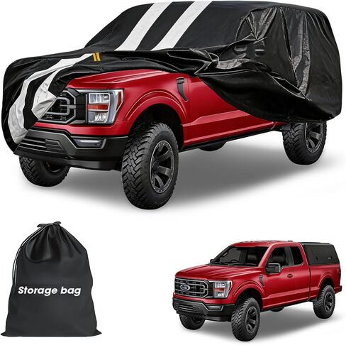 غطاء شاحنة Silverado 1500 مناسب حسب الطلب 1998-2026، سرير قصير لطاقم الكابينة (5.7'-5.8') مع سحاب باب، 10 طبقات غطاء شاحنة بيك اب ثقيل خارجي مقاوم للماء في جميع الأحوال الجوية، واقي من غبار الرياح. in Kuwait