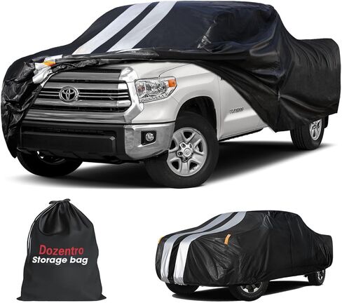 Silverado 1500 Truck Cover Custom Fit 1998-2026 Crew Cab Short Bed(5.7'-5.8') with Door Zipper, 10 Layers Outdoor Heavy Pickup Truck Cover Waterproof All Weather, Wind Dust Sun Protector. in Saudi Arabia