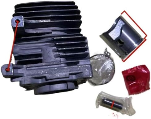 34mm Cylinder Piston Kit Compatible with FS38 2-Mix, FS55 2-Mix, FS55R, HS45, HS52 Engines – Includes Part Numbers 4140 020 1206 and 4228 020 1200 in Saudi Arabia
