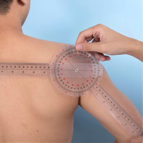 مجموعة باغو 3 قطع من مقياس الزوايا، منقلة زاوية بلاستيكية 360 درجة، مجموعة من أدوات قياس الحركة، مقاييس الزوايا للعلاج الطبيعي (12 بوصة، 8 بوصة، 6 بوصة) in Saudi Arabia