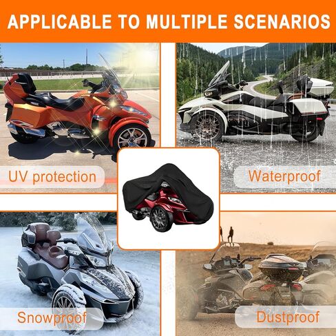 غطاء كامل Spyder متوافق مع Can-Am Spyder RT/RT Limited 2020-2025/F3 Limited، غطاء تخزين للحماية من الحرارة شديدة التحمل مقاوم للماء ومضاد للأشعة فوق البنفسجية يناسب ملحقات Spyder in Kuwait