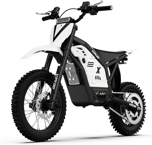 VIPCOO H3 Electric Dirt Bike 3500W Mid-Drive Motor, 40 MPH Max Speed, 45-Mile Range, E Dirt Bike for Teens with 14"/12" All-Terrain Tires, 3-Speed Mountain Electric Dirt Bike for Adults, 13+ in Saudi Arabia