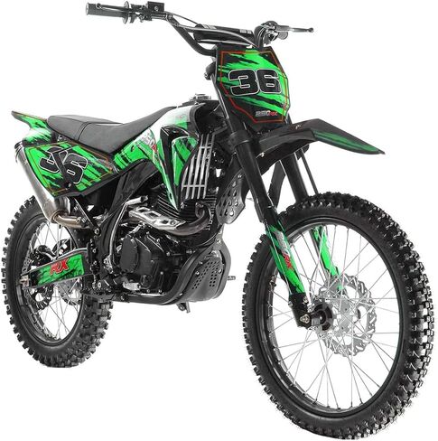 HHH Apollo AGB36 Motorcycle DB36 Dirtbike 250cc Dirtbike with 5 Speed Manual Clutch Gas Bike for Adult and Youth 21/18 inch Tires (Green Color) in Saudi Arabia