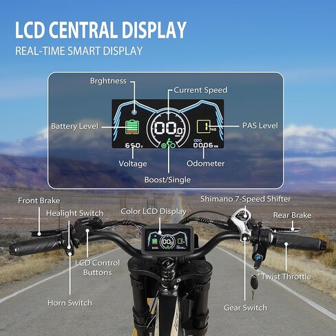 Tuttio-ICT-Electric-Bike for Adults-Teens Age 16+,4000W Peak 60V-25AH Electric-Dirt-Bike, 43-50MPH, 20" Fat-Tire-Electric-Motorcycle, Full Suspension E-Bike for Mountain Off-Road Snow in Saudi Arabia