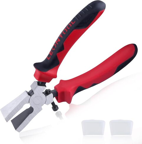 6-inch Glass Breaking Pliers Flat Jaw Key Fob Pliers with Rubber Tips, Stained Glass Tools Mosaics Breaking Tool with Adjustable Screw for Key Fob Hardware Install and Stained Glass Work in Saudi Arabia