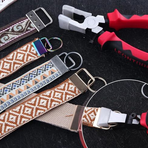 6-inch Glass Breaking Pliers Flat Jaw Key Fob Pliers with Rubber Tips, Stained Glass Tools Mosaics Breaking Tool with Adjustable Screw for Key Fob Hardware Install and Stained Glass Work in Saudi Arabia