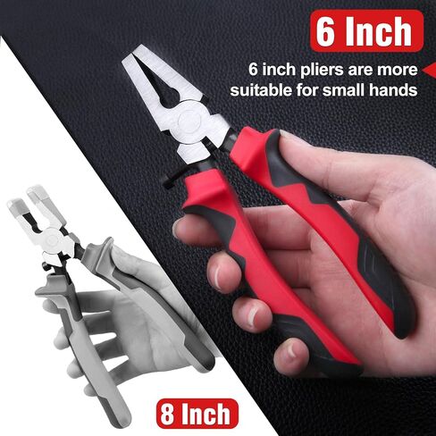 6-inch Glass Breaking Pliers Flat Jaw Key Fob Pliers with Rubber Tips, Stained Glass Tools Mosaics Breaking Tool with Adjustable Screw for Key Fob Hardware Install and Stained Glass Work in Saudi Arabia