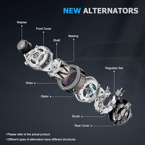 استبدال المولد 11176N متوافق مع Honda Civic 2006 2007 2008 2009 2010 2011 L4 1.8L، 80A 12V CW 7-Groove Pulley IR IF، استبدال # 31100RNAA01، 31100RNAA012M2، AHGA67، A002TC1391 in Kuwait