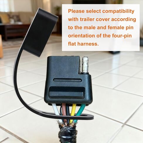 4 Pcs 4-Pin Flat Trailer Wiring Harness Connector Dust Covers Dust-Proof Protector Durable Against Dirt Protectors Against Dirt Accessories Vehicle Plug Wire Cover Cap for 4 Way Trailer Plug Trailers in Kuwait
