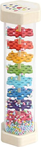 WODI Wooden Rain Stick Baby Toys 0-6-12 Months, Montessori Toys for Babies 6-12 Months, Developmental Toys Baby Rattles Infant Musical Instrument Baby Musical Toys for 1 Year Old Toddler Kids Gifts in Saudi Arabia