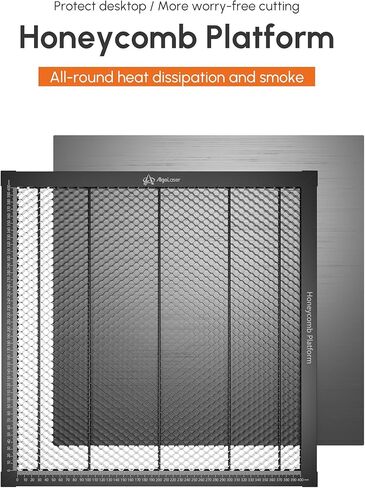 AlgoLaser 450×450mm Honeycomb Laser Bed, 22mm Thick Steel Honeycomb Panel with Aluminum Base Plate, Large 15.7"×15.7" Working Area, Laser Engraver Cutting Table in Saudi Arabia