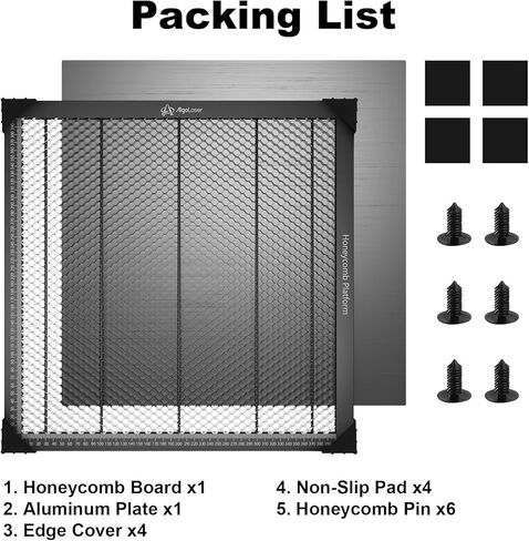AlgoLaser 450×450mm Honeycomb Laser Bed, 22mm Thick Steel Honeycomb Panel with Aluminum Base Plate, Large 15.7"×15.7" Working Area, Laser Engraver Cutting Table in Saudi Arabia