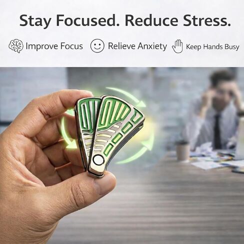 Magnetic Fidget Slider for Adults – Premium EDC Metal Fidget Toy, Folding Fan Click Slider, Quiet Stress Relief Desk Toy, Anxiety Focus Handheld Gadget, Cool Collectible Fidget in Saudi Arabia