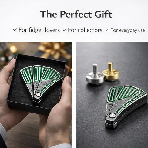 Magnetic Fidget Slider for Adults – Premium EDC Metal Fidget Toy, Folding Fan Click Slider, Quiet Stress Relief Desk Toy, Anxiety Focus Handheld Gadget, Cool Collectible Fidget in Saudi Arabia