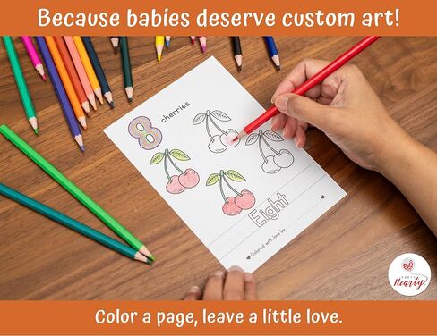Party Hearty Baby's First ABC & 123 Book Baby Shower Activity, Guest Book Alternative with Alphabet Coloring Pages, Educational Keepsake & Activities for Guests - Baby Shower Games Craft Kit in Saudi Arabia
