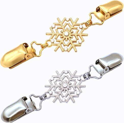 2 PCS Waist Cincher Clips Dress Clips Back Cinch for Shawl Cardigan Sweater Clothes Shirt Tightener Clip(Silvery Golden) in Saudi Arabia