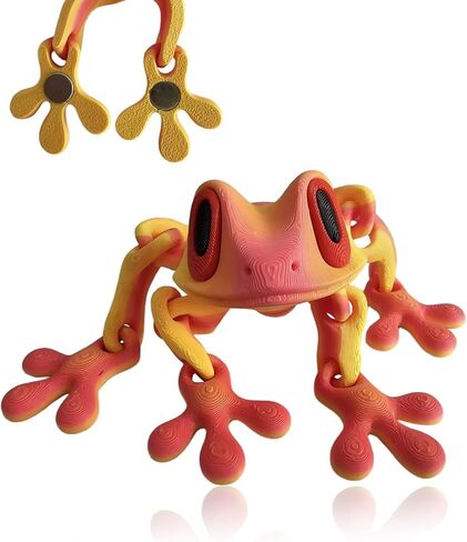 3D Printed Magnet Frog Toy, Funny Refrigerator Magnetic Fridge, Realistic with Multiple Movable Joints Articulated for MetalSurfaces, Home Kitchen Office Decor (Green) in Saudi Arabia