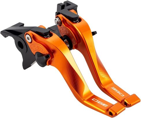 عتلات فرامل قصيرة بإصبعين للدراجة النارية متوافقة مع 390 Enduro R SMC R 2025-2026 390DUKE 2024-2026 | مقابض أذرع قصيرة من الألومنيوم باستخدام الحاسب الآلي 390Enduro 390SMC R الملحقات (أسود) in Kuwait