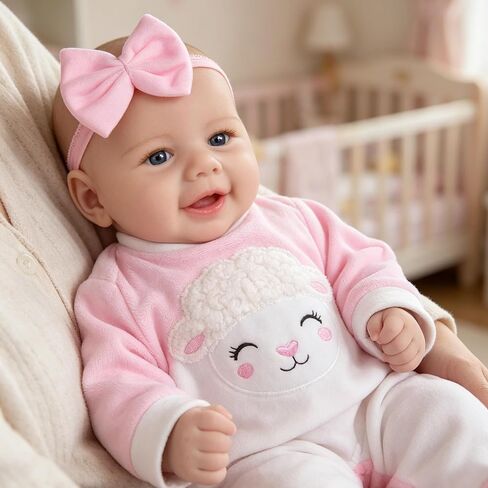 Milidool Reborn Baby Doll Girl - 17-Inch Soft Body Realistic Baby Doll Real Life Baby Dolls for 3+ Years Girl Birthday Gifts, Pretend Play, Christmas & Collection in Saudi Arabia