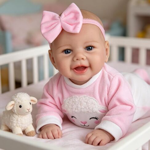 Milidool Reborn Baby Doll Girl - 17-Inch Soft Body Realistic Baby Doll Real Life Baby Dolls for 3+ Years Girl Birthday Gifts, Pretend Play, Christmas & Collection in Saudi Arabia