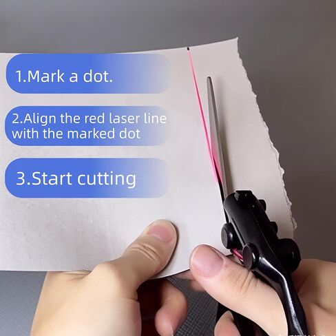 2026 Professional Laser Guided Sewing Scissors for Office Use/Home Sewing, Craft Wrapping Gift Fabric Sewing Cut Straight Fast For Crafts Fabric Paper,Upgraded Ergonomic Handle in Saudi Arabia