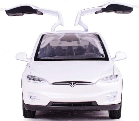 gidoyi Toy Car Model X, Pull Back Car Toys Alloy Vehicles with Lights and Sound 1:32 Scale Model Car (White) in Saudi Arabia