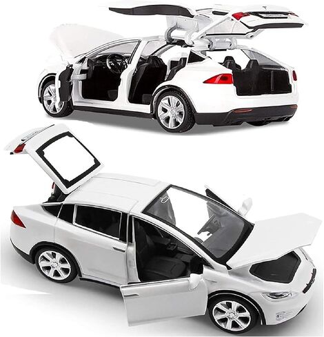 gidoyi Toy Car Model X, Pull Back Car Toys Alloy Vehicles with Lights and Sound 1:32 Scale Model Car (White) in Saudi Arabia