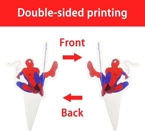 25PCS Spider Cake Toppers, Cute Cartoon Cupcake Toppers, Spider Themed Birthday Party Cake Decorations & Party Supplies in Saudi Arabia