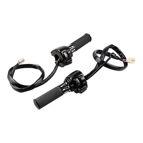 Control Switches, Wiring Harness + Clutch Lever, Brake Master Cylinder + Rubber Hand Grips for 1996-2012 Harley Softail Dyna Sportster V-Rod DC 12V Motorcycle 1" Handlebar in Saudi Arabia