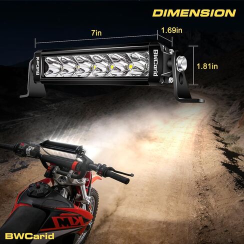 Dirt Bike Light Bar Plug and Play Motorcycle LED Headlight Bar Kit Waterproof with Switch Wiring Harness Bracket for 7/8" 22mm Handlebars SSR110 CRF110 KLX110 140 KX250 TTR110 YZ125 ATV in Saudi Arabia