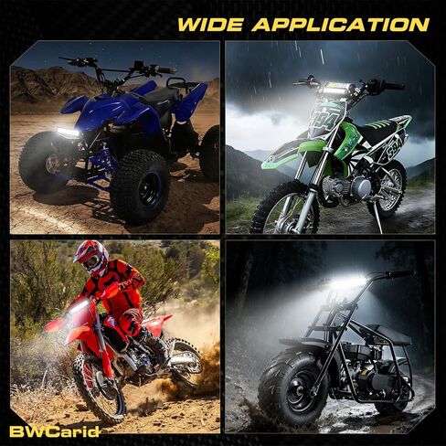 Dirt Bike Light Bar Plug and Play Motorcycle LED Headlight Bar Kit Waterproof with Switch Wiring Harness Bracket for 7/8" 22mm Handlebars SSR110 CRF110 KLX110 140 KX250 TTR110 YZ125 ATV in Saudi Arabia