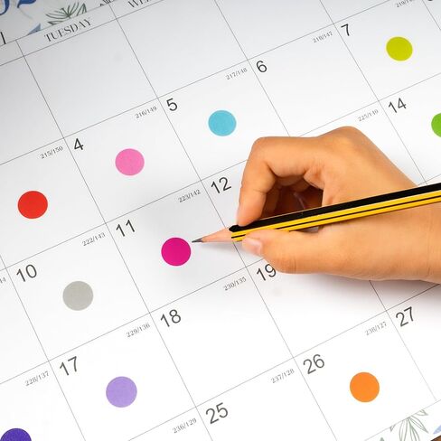 Colored Dot Stickers, 3600 PCS Round Circle Labels, 1/2 Inch, 15 Colors, for Office and Classroom Organization in Saudi Arabia