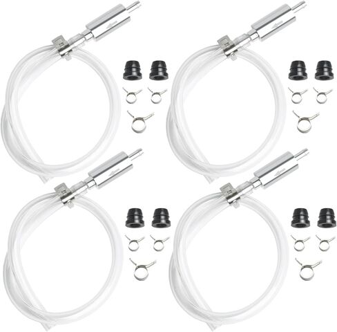 Brake Bleeder Kit with One Way Check Valve - Universal Brake Bleeder Hose for One Man Brake Bleeding, Compatible with Cars & Motorcycles（4pcs） (4) in Saudi Arabia
