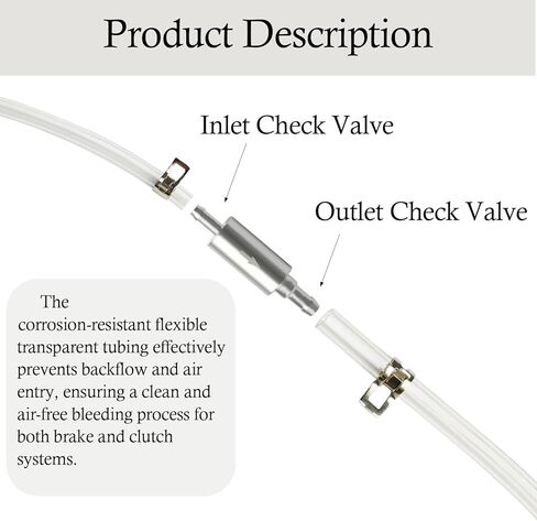 Brake Bleeder Kit with One Way Check Valve - Universal Brake Bleeder Hose for One Man Brake Bleeding, Compatible with Cars & Motorcycles（4pcs） (4) in Saudi Arabia