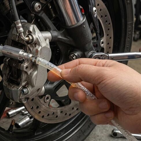 Brake Bleeder Kit with One Way Check Valve - Universal Brake Bleeder Hose for One Man Brake Bleeding, Compatible with Cars & Motorcycles（4pcs） (4) in Saudi Arabia