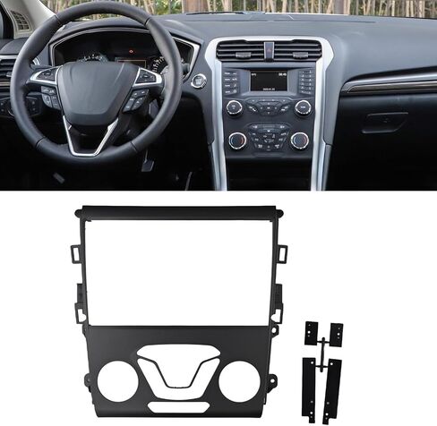 2 Din Car Stereo Radio Fascia Dash Kit Frame For Ford Fusion 2013-2018 And For Mondeo 2013-2018, Black Plastic Double DIN Dashboard Installation Bezel Panel For 9 Inch Head Unit Upgrade in Saudi Arabia