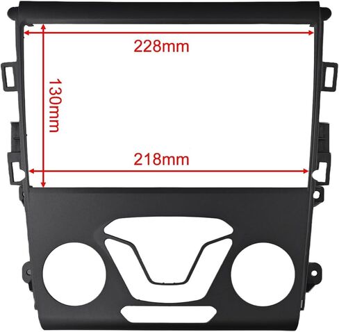 2 Din Car Stereo Radio Fascia Dash Kit Frame For Ford Fusion 2013-2018 And For Mondeo 2013-2018, Black Plastic Double DIN Dashboard Installation Bezel Panel For 9 Inch Head Unit Upgrade in Saudi Arabia