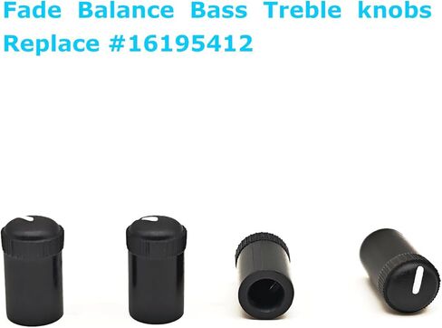مجموعة مقابض التحكم ستيريو AtticZone Fade BAL BASS TREB متوافقة مع GM GMC شيفروليه كاديلاك 1995-2002، استبدال مقابض الراديو المتوافقة مع راديو Delco 16195412 76849، 4 قطع in Kuwait