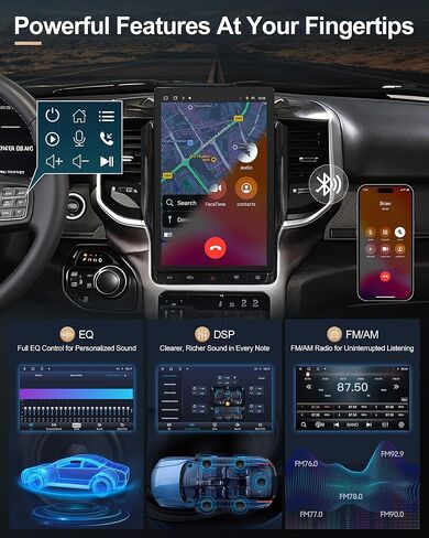 ترقية راديو السيارة 12.95 بوصة لسيارة دودج رام 2019-2023 1500 2500، CarPlay Android Auto، وحدة رأس Android 13 مع WiFi DSP SWC GPS 1080P كاميرا احتياطية 4+6 جيجابايت in Kuwait