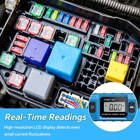 Fuse Tester, LCD Display Automotive Circuit Fault Tester Tool 20A 48V with LED Front Light, Car Relay Tester, High Precision Current Test Power Probe for Vehicle in Saudi Arabia