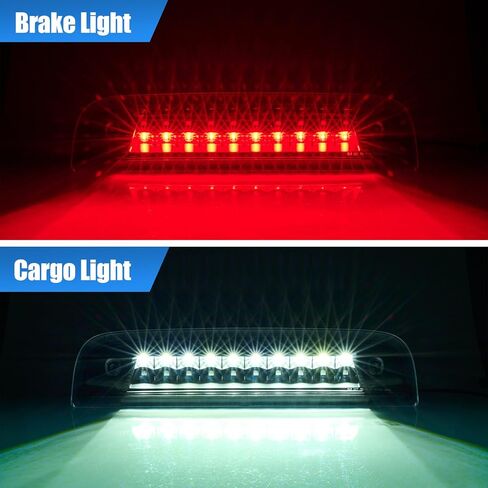 Third Brake Light with Strobe Flash for 2014-2020 Chevy Silverado 1500 Gmc Sierra 1500, High Mount Rear Brake Lights for 2019 Sierra 1500, Waterproof Rear Cab Center Tail Lights (Black) in Saudi Arabia