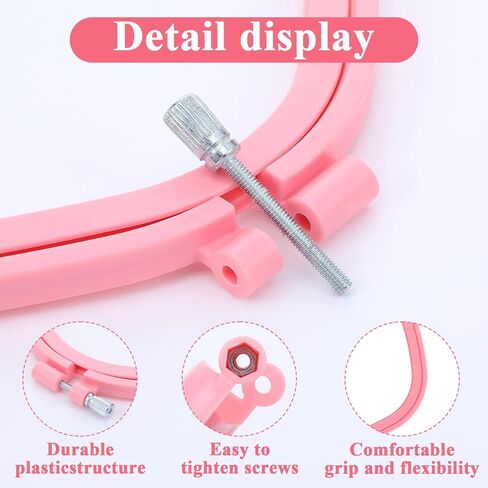 Kegeeei 10 Pack Square Embroidery Hoops, 5 Sizes & Colors Cross Stitch Hoop Reusable ABS Plastic Frames for Sewing, Needlework, DIY Embroidery Projects in Kuwait