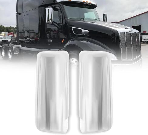 Door Mirror Cover for 2013-2022 Peterbilt 579 Chrome Door Mirror Cover (Chrome) in Saudi Arabia