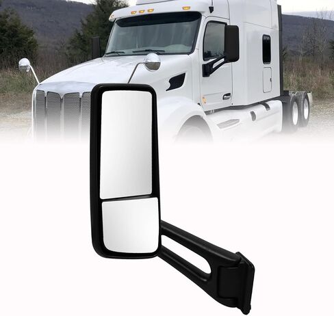 Door Mirror for 2013-2022 Peterbilt 579 Black Power Heated Mirrors Replacement (Left) in Saudi Arabia