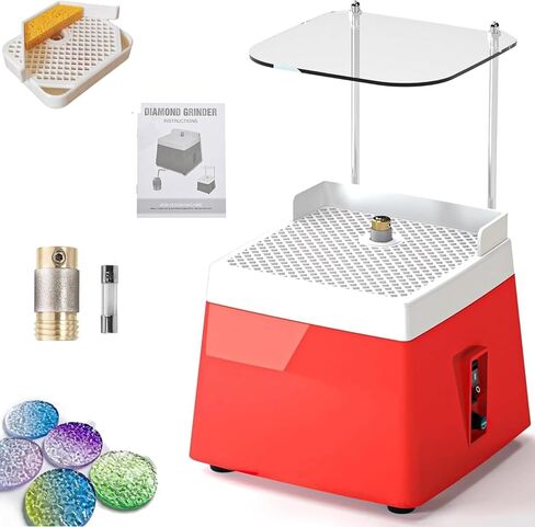 Stained Glass Grinder,4200r/min Mini DIY Grinding Tool,Mini Glass Grinder Machine with 5/8" Grinder Bits,Portable Glasses Grinders Kit for Glasses Ceramic Processing Art Decoration in Saudi Arabia