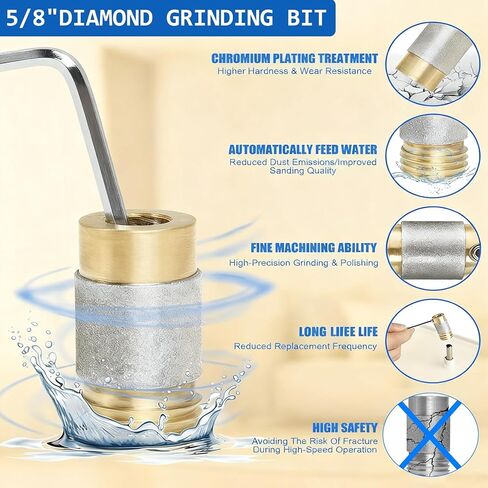 Stained Glass Grinder,4200r/min Mini DIY Grinding Tool,Mini Glass Grinder Machine with 5/8" Grinder Bits,Portable Glasses Grinders Kit for Glasses Ceramic Processing Art Decoration in Saudi Arabia