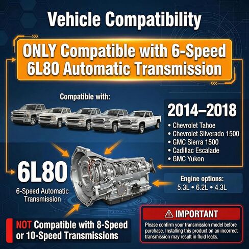 Transmission Thermal Bypass Valve for GM 6L80 6 Speed Automatic – Heavy Duty Cooling for Towing & Hauling Compatible 2014–2018 Silverado Sierra 1500 Tahoe Yukon Escalade 5.3L 6.2L 4.3L / 125068000 in Saudi Arabia